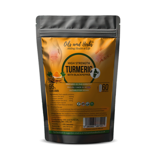 95% Curcumin- Turmeric with black pepper capsules