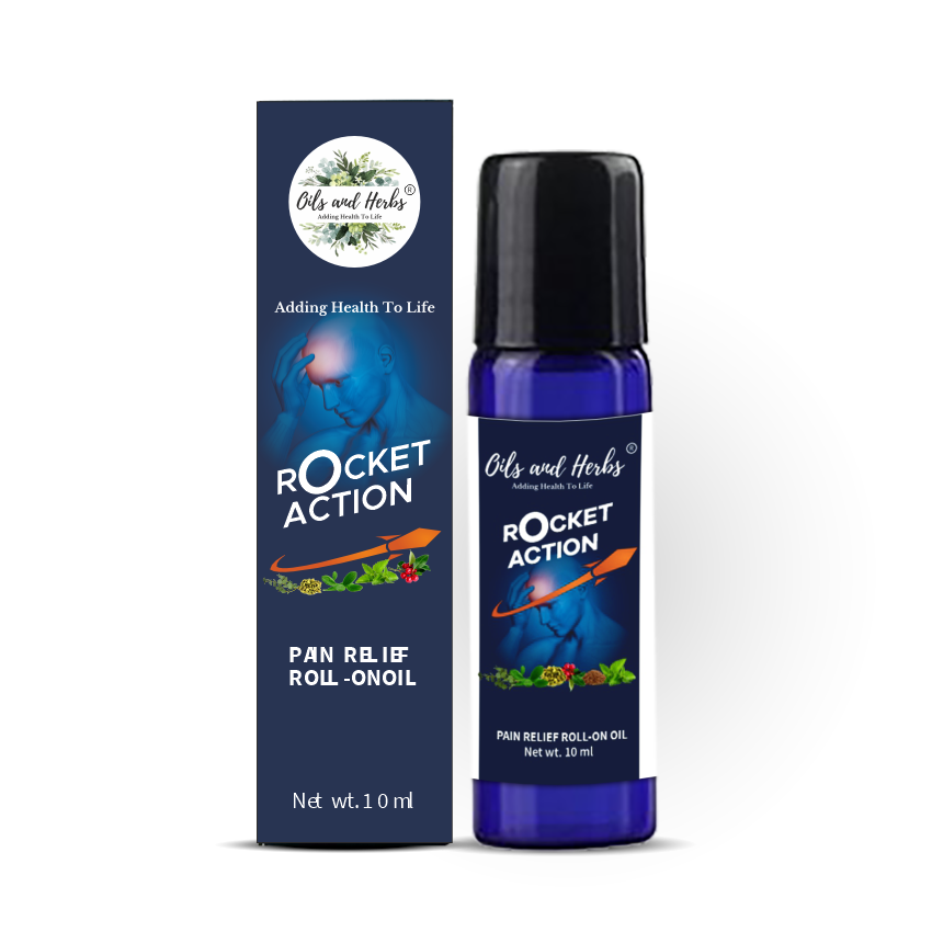 rocket action – herbal pain relief roll on oil