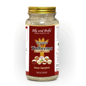 organic talbeenah (barley) powder with dry fruits