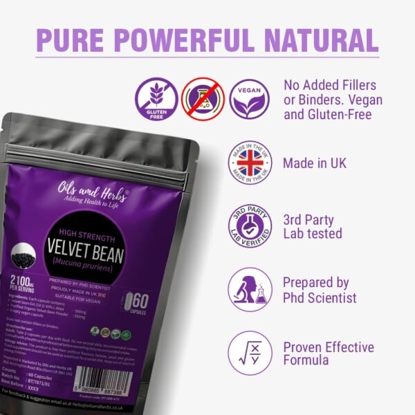 High Strength Velvet Bean Capsules - 2100mg