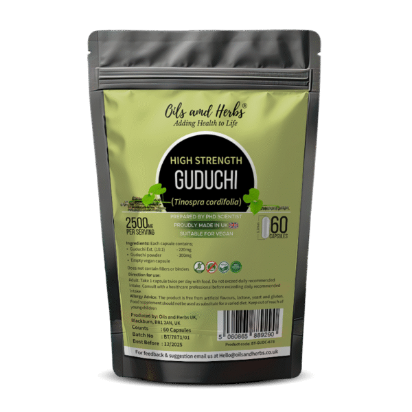 Organic Guduchi Capsules- 2500mg Tinospora Cordifolia