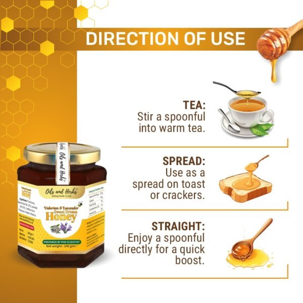 Raw Valerian and Lavender Mixed Honey